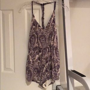 Paisley purple romper